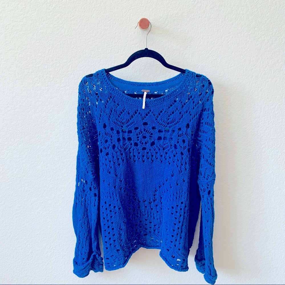 Free People Cobalt Blue Sweater
